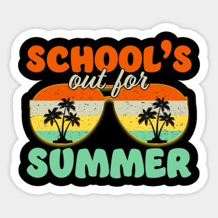 School's Out for Summer Sunglasses, Funny Last Day of School Sticker